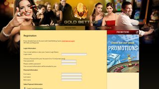GoldBetting.Com -- Registration