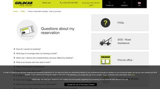 I have a reservation already - How to proceed - Goldcarhelp Faqs