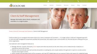 Client & Staff Management - GoldCare