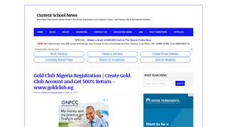 Gold Club Nigeria Registration | Create Gold Club Account and Get ...