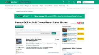 Beware GCR or Gold Crown Resort Sales Pitches - Cabo San Lucas ...