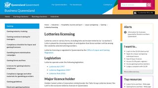 Lotteries licensing | Business Queensland
