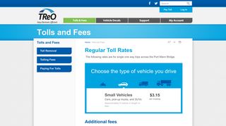 TReO › Tolls and Fees