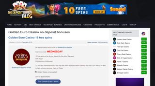 Golden Euro Casino no deposit bonus codes
