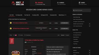 Golden Euro Casino - NONSTOPBONUS.COM