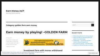 golden farm earn money – Earn Money 24/7