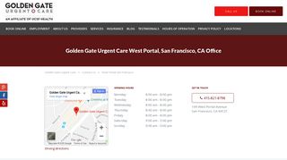 West Portal San Francisco, CA: Urgent Care: Golden Gate Urgent Care