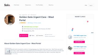 Golden Gate Urgent Care - West Portal - Book Online - Urgent Care in ...