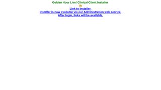 Golden Hour Data - Clinical-Client [tomcat05-green.ipa.aws ...