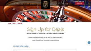 Sign Up - Offers | Golden Nugget Atlantic City