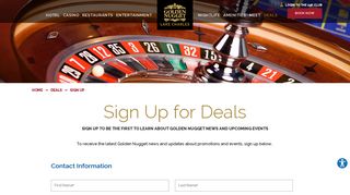 Sign Up for Offers | Golden Nugget Lake Charles