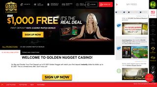 $1,000 Casino Match Bonus - Golden Nugget