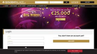 Login - Sports Betting | goldenpalace.be
