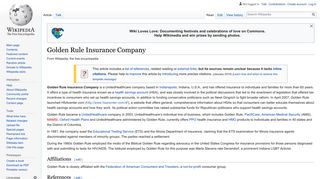 Golden Rule Insurance Company - Wikipedia