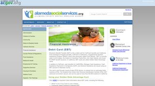 Alameda Social Services :. Debit card (EBT)