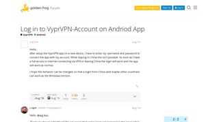 Log in to VyprVPN-Account on Andriod App - Android - Golden Frog Forum