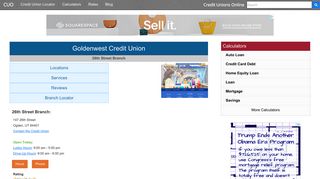 Goldenwest Credit Union - Ogden, UT at 147 ... - Credit Unions Online