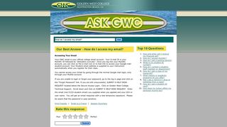 How do I access my email? - Ask GWC
