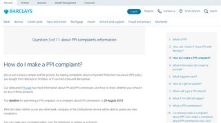 How do I make a PPI complaint? | Barclays