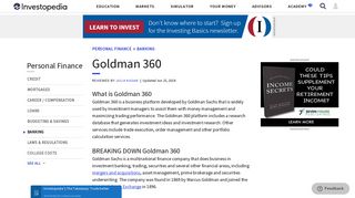 Goldman 360 - Investopedia