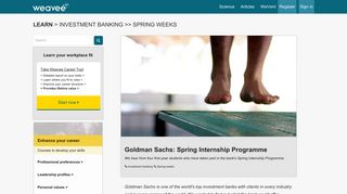 Goldman Sachs: Spring Internship Programme | Investment banking ...