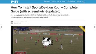 How To Install SportsDevil on Kodi - Complete Guide (with ... - IWF1
