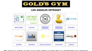GOLD'S GYM LOS ANGELES INTRANET