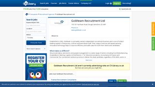 Latest Goldteam Recruitment Ltd jobs - UK's leading independent job ...