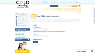 Login - GOLD Learning
