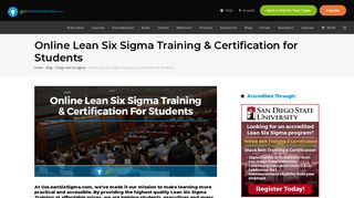 Online Lean Six Sigma Training & Certification for Students ...