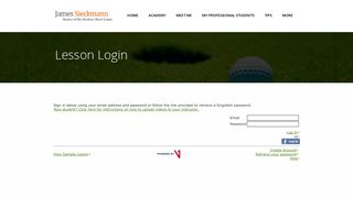 Lesson Login | James Sieckmann Golf Academy