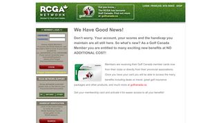 RCGA NETWORK: Linking Canada's Golf Community