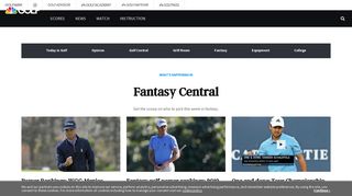 Fantasy Central | Golf Channel