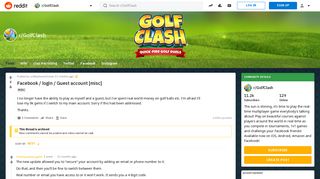 Facebook / login / Guest account [misc] : GolfClash - Reddit