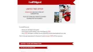 Renew Now | Golf Digest Subscription