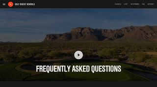 Golf Digest Schools Frequently Asked Questions - Golf Digest
