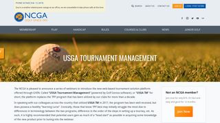 USGA Tournament Management - Northern California Golf Association