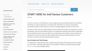 Golfgenius - START HERE for Golf Genius Customers