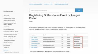 Golfgenius - Registering Golfers to an Event or League Portal