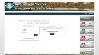 Contact Page | Sign Up | Golf Handicap Network
