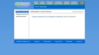 Login and Password - GolfLogix