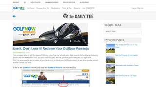 Use It, Don't Lose It! Redeem Your GolfNow Rewards - Golf Blog ...