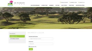 Member login - Miramar Golf Club