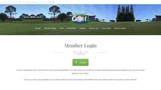 Member Login - Sawtell Golf Club