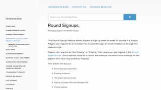 Golfgenius - Round Signups
