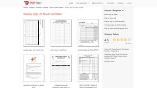 24 Printable Weekly Sign Up Sheet Template Forms - Fillable ...