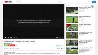 Golf Instruction: Perfecting Your Impact Position - YouTube