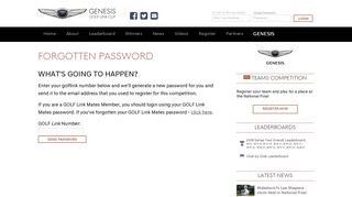 Forgotten Password » The Genesis Golf Link Cup