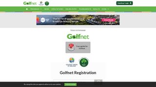 User Registration - Golfnet