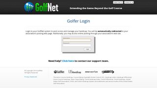 Golfer Login - Golf Handicap & Tournament Software | GolfNet